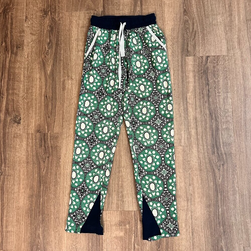 Sea New York Heart Pattern Silk Drawstring Pants Size 0